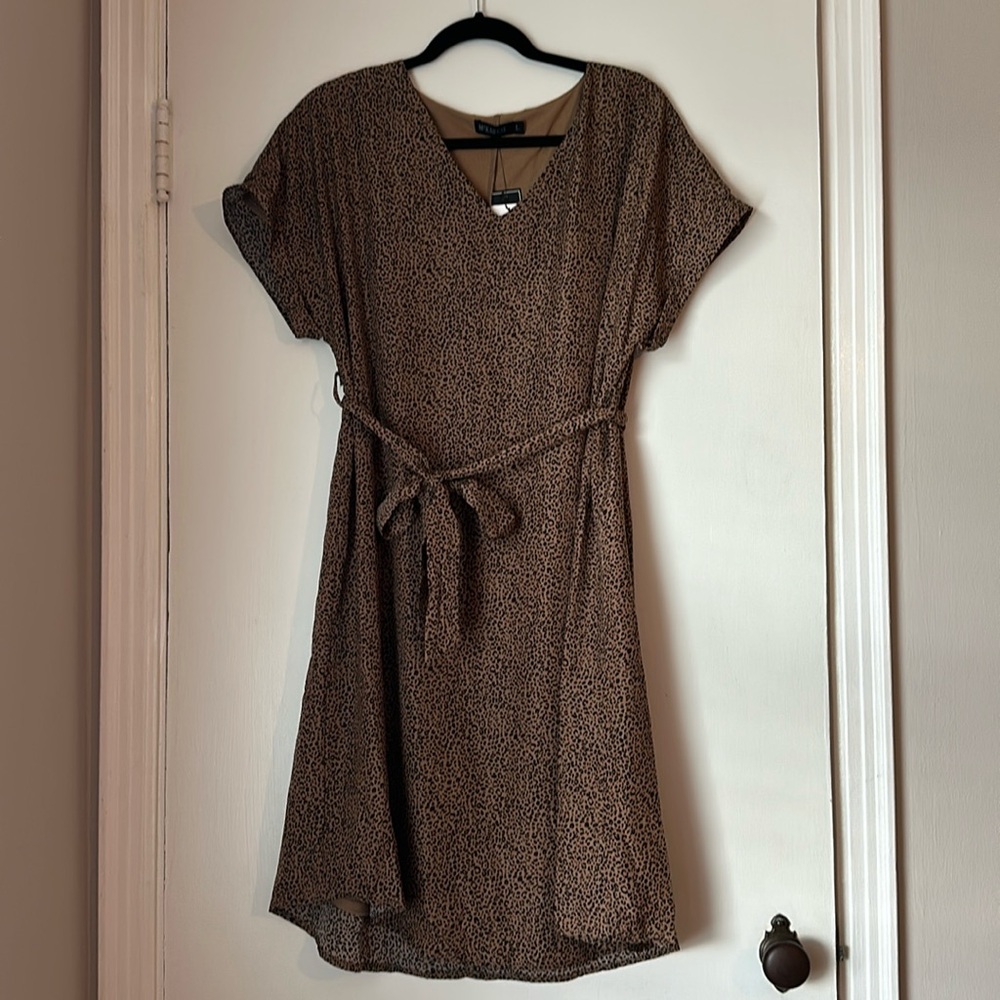 Leopard Print Dress, Size Large